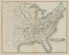 United States & the Republic of Texas, with railways & canals. LIZARS 1842 map