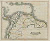 Columbia & Guayana. Gran Colombia. Venezuela. South America. LIZARS 1842 map