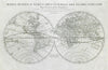 Mappa Mondo. World in twin hemispheres. Insular California. DE ROSSI 1674