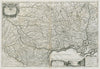 Linguadoca. Languedoc. Les Cévennes. SW France. DE ROSSI / CANTELLI 1693 map