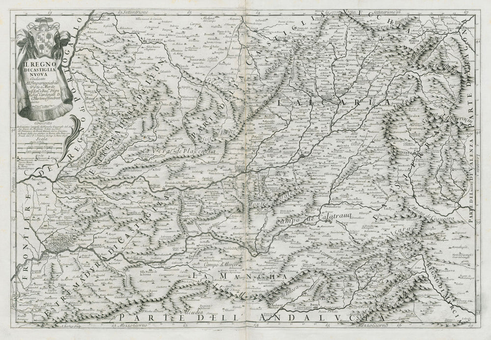 Il Regno di Castiglia Nuova. New Castile. Castilla Nueva ROSSI/CANTELLI 1696 map