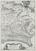 Il Lazio. East sheet, from Foce Verde to Terracina. DE ROSSI 1693 old map