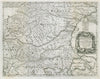 Corso del Danubio da Belgrado fino al Mar Ner. Danube. ROSSI / CANTELLI 1684 map