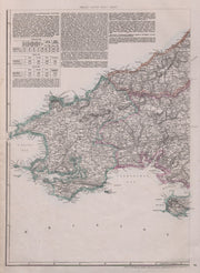 SOUTH WEST WALES. Pembrokeshire Carmarthenshire Cardiganshire. WELLER 1868 map