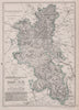 BUCKINGHAMSHIRE. Antique county map. Railways canals. BR DAVIES 1868 old