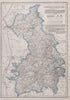 CAMBRIDGESHIRE. Antique county map. Railways turnpike roads. DOWER 1868