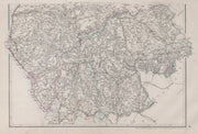 ENGLISH LAKE DISTRICT. Cumberland/Westmorland South. Railways. WELLER 1868 map