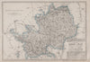 HERTFORDSHIRE antique county map. Shows 2 exclaves. Railways.BR DAVIES 1868