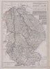 LINCOLNSHIRE. Antique county map. Fens. Railways. DOWER 1868 old