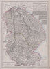 LINCOLNSHIRE. Antique county map. Fens. Railways. DOWER 1868 old