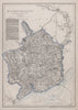 RIVER WYE VALLEY & MONMOUTHSHIRE. Antique county map. Railways. WELLER 1868