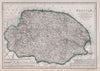 NORFOLK. County. Shows extensive proposed Wash land reclamation. DOWER 1868 map