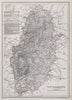 NOTTINGHAMSHIRE. Antique county map. Railways Dukeries. DOWER 1868 old
