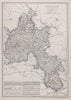 OXFORDSHIRE Antique county map. Railways Cotswolds Chilterns.BR DAVIES 1868