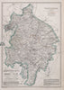 WARWICKSHIRE. Birmingham. County map showing excave & railways. WELLER 1868