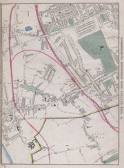 W LONDON. Hammersmith Holland Park Brook Green Shepherds Bush. WELLER 1868 map