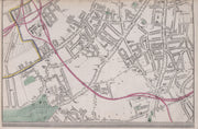 SOUTH LONDON. Stockwell Clapham North/Common Brixton Battersea. WELLER 1868 map