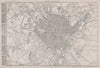 BIRMINGHAM. Large town/city plan by JW LOWRY for the Dispatch Atlas 1868 map