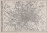 LEEDS. Large town/city plan by BR DAVIES for the Dispatch Atlas 1868 old map