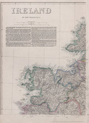 IRELAND NORTH WEST Mayo Sligo Donegal Connacht. WELLER. Dispatch atlas 1868 map