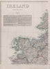 IRELAND NORTH WEST Mayo Sligo Donegal Connacht. WELLER. Dispatch atlas 1868 map