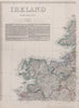 IRELAND NORTH WEST Mayo Sligo Donegal Connacht. WELLER. Dispatch atlas 1868 map
