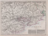 CORK ENVIRONS. Queenstown Youghal Mallow Lismore Fermoy Ireland.WELLER 1868 map