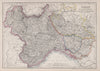 KINGDOM OF SARDINIA. Piedmont Savoy Parma Modena Comté de Nice. DOWER 1868 map