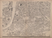 'CASSELLS LONDON S. Southwark Bermondsey Westminster Lambeth. WELLER 1863 map