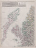 NORTH WEST SCOTLAND. Hebrides Highlands Coast. Skye Lewis Uist. WELLER 1868 map