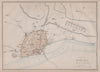 City/town 'PLAN OF DELHI AND ITS ENVIRONS'. Cantonments. India. WELLER 1868 map