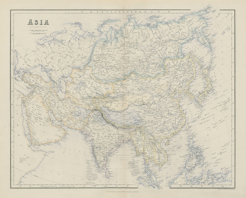 Asia. Arabia China British India Indochina. Debai (Dubai). SWANSTON 1860 map