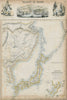 Japan & Mandshuria. Shimonoseki & Nagasaki. Manchuria. SWANSTON 1860 old map