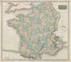 Revolutionary France with 6 Piedmont & 13 Belgian départements. THOMSON 1817 map