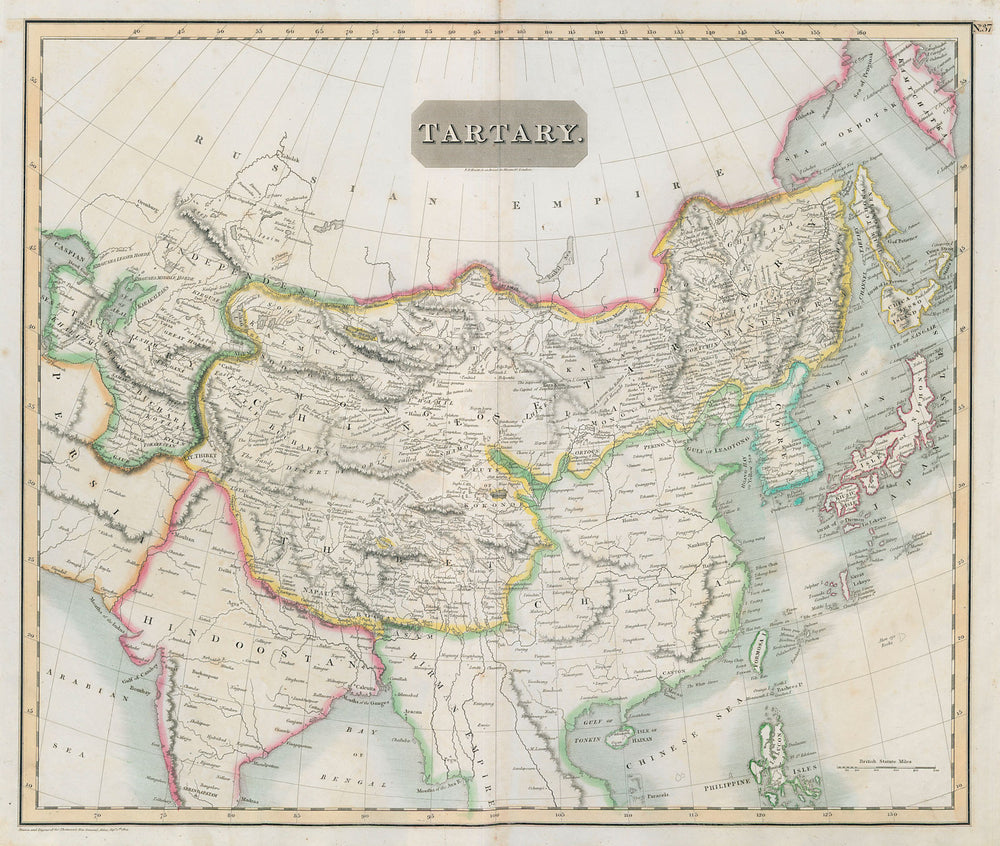 Independent & Chinese "Tartary". Central Asia Silk Road Tibet. THOMSON 1817 map