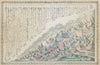 World's Highest Mountains Longest Rivers. Decorative antique map COLTON 1869