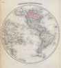 Western Hemisphere. Americas & Pacific. Decorative antique map. COLTON 1869