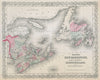 Colton's New Brunswick, Nova Scotia, Newfoundland & Prince Edward Is. 1869 map