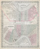 Louisville, Kentucky & New Orleans, Louisiana antique city plans COLTON 1869 map