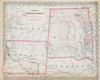 Colton's Dakota & Wyoming. Decorative antique US state map 1869 old