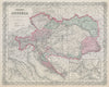 Colton's Austria. Hungary Galicia Bohemia Dalmatia Transylvania 1869 old map