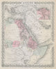 North East Africa. Egypt Abyssinia Arabia Abu Dhabi Sharja. COLTON 1869 map
