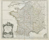 Le Royaume de France divisé suivant les Gouvernemens généraux. VAUGONDY 1750 map