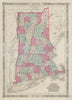 Johnson's Vermont New Hampshire Massachusetts Rhode Island Connecticut 1865 map
