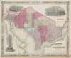 Johnson's Georgetown and the City of Washington DC 1865 old antique map chart