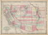 Johnson's California with Utah, Nevada, Colorado, New Mexico & Arizona 1865 map