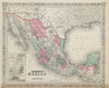 Johnson's Mexico. Tehuantepec 1865 old antique vintage map plan chart