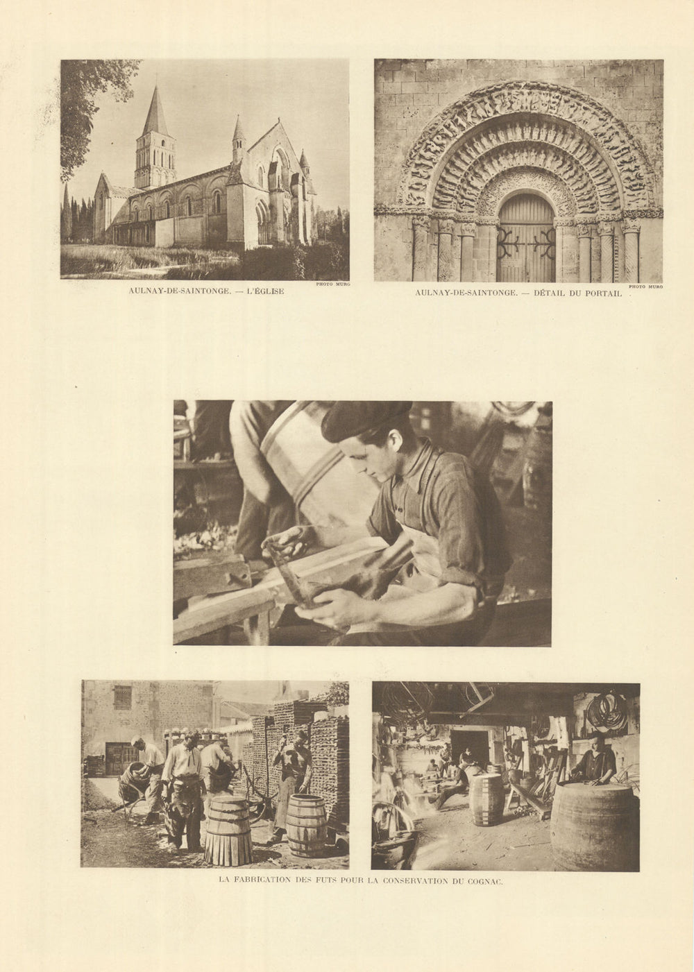 Aulnay-de-Saintonge. Cognac barrel manufacture. Fabrication des futs 1947
