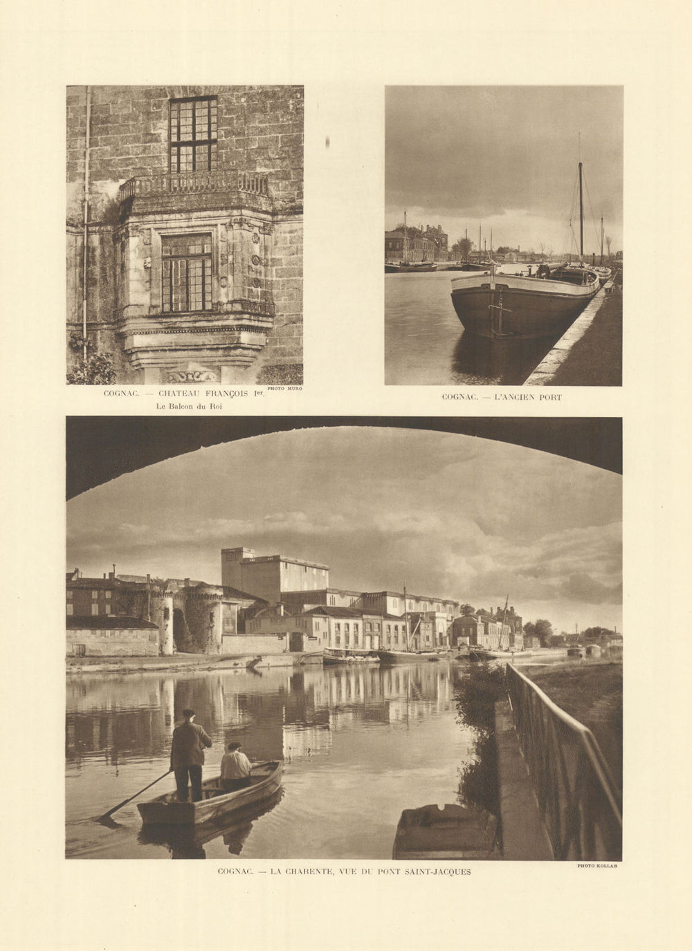 Château de Cognac/Valois/François Ancien Port Charente Pont Saint-Jacques 1947