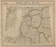 Europe. Russie #9 Baltic States. Estonia Latvia Lithuania. VANDERMAELEN 1827 map